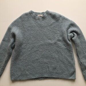Oak + Fort Light Blue Fuzzy Sweater, Medium